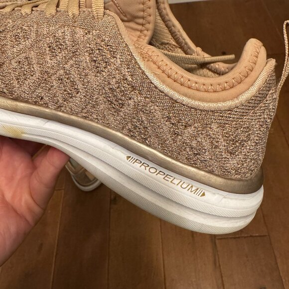 APL Women’s TechLoom Propelium Sneakers – Rose Gold Sparkle – Size 7.5 – VGUC - Picture 3 of 10